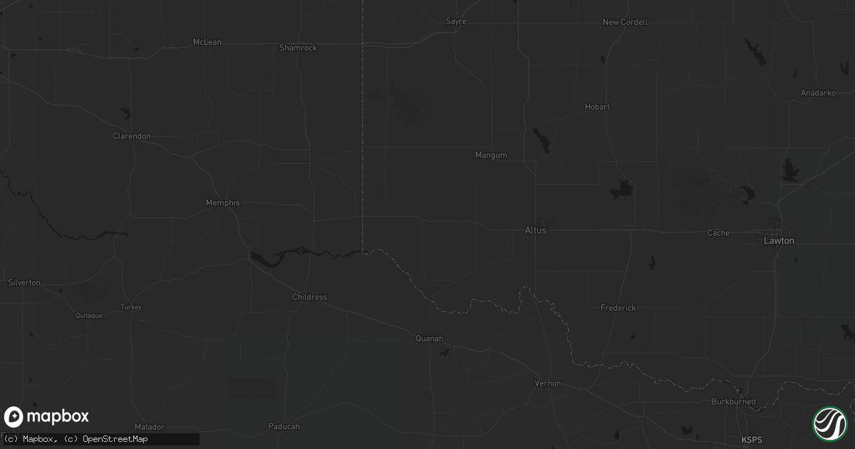 Hail map in Gould, OK on May 15, 2026