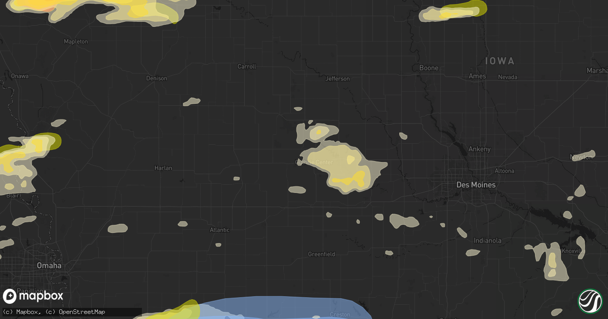 Hail map in Guthrie Center, IA on May 15, 2026