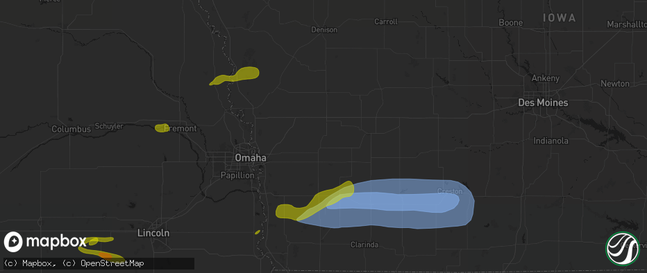 Hail map in Hancock, IA on May 15, 2026