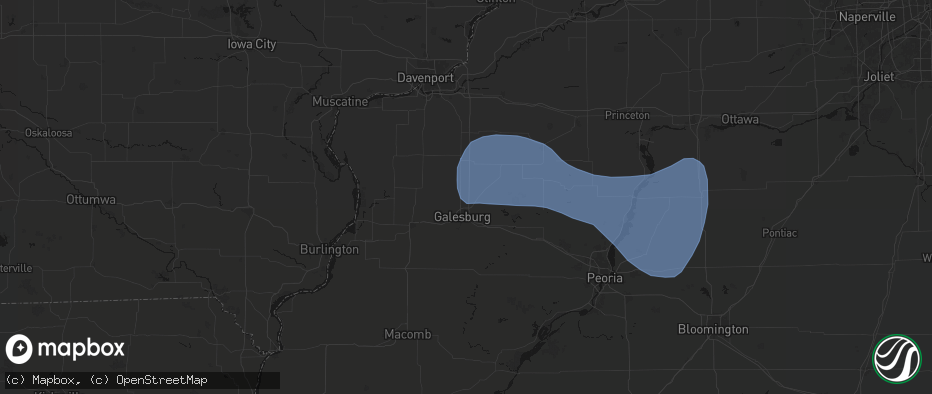 Hail map in Henderson, IL on May 15, 2026