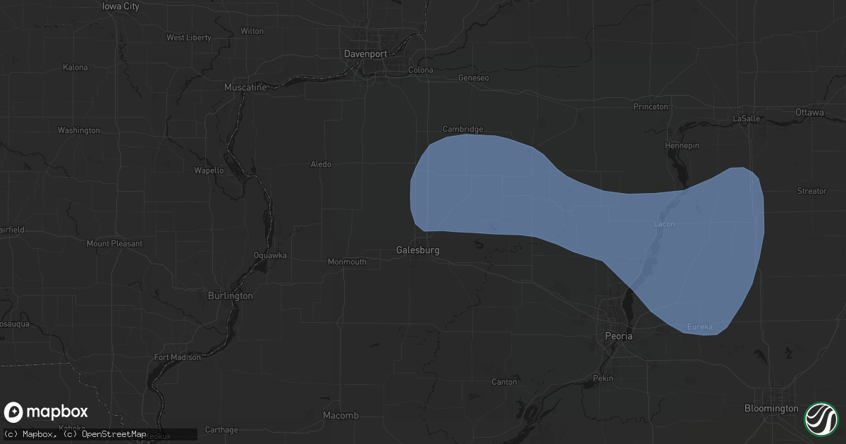 Hail map in Henderson, IL on May 15, 2026