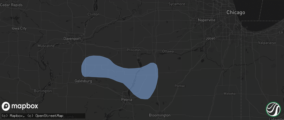 Hail map in Hennepin, IL on May 15, 2026