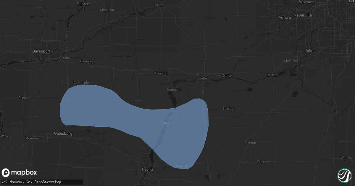 Hail map in Hennepin, IL on May 15, 2026