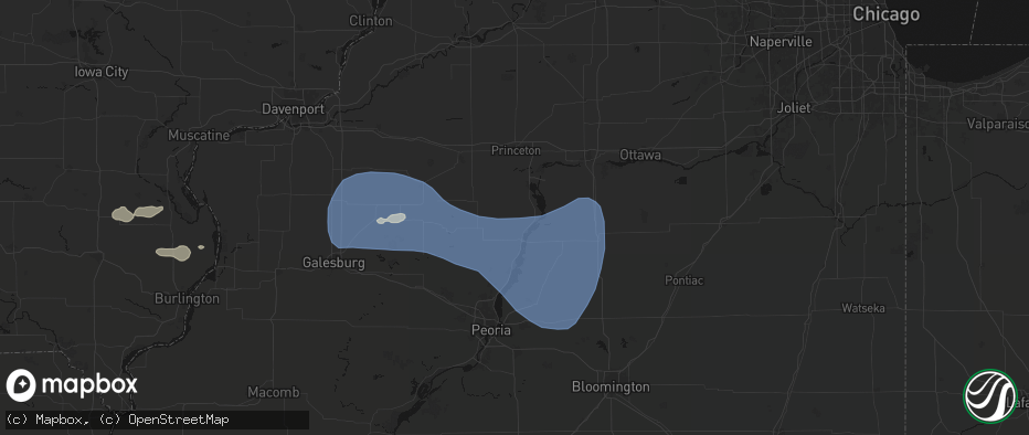 Hail map in Henry, IL on May 15, 2026