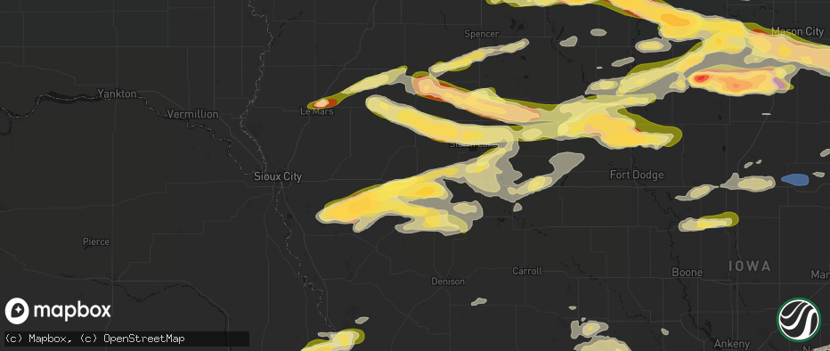 Hail map in Holstein, IA on May 15, 2026