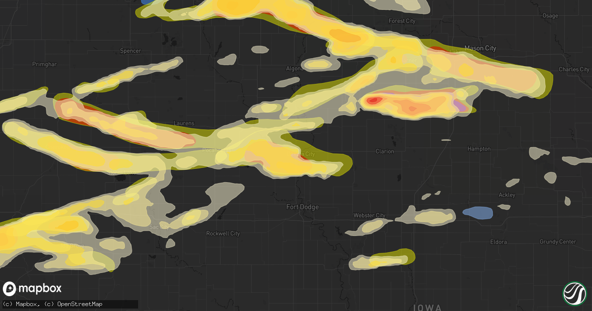 Hail map in Humboldt, IA on May 15, 2026
