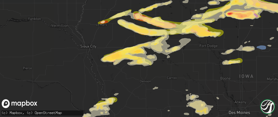 Hail map in Ida Grove, IA on May 15, 2026