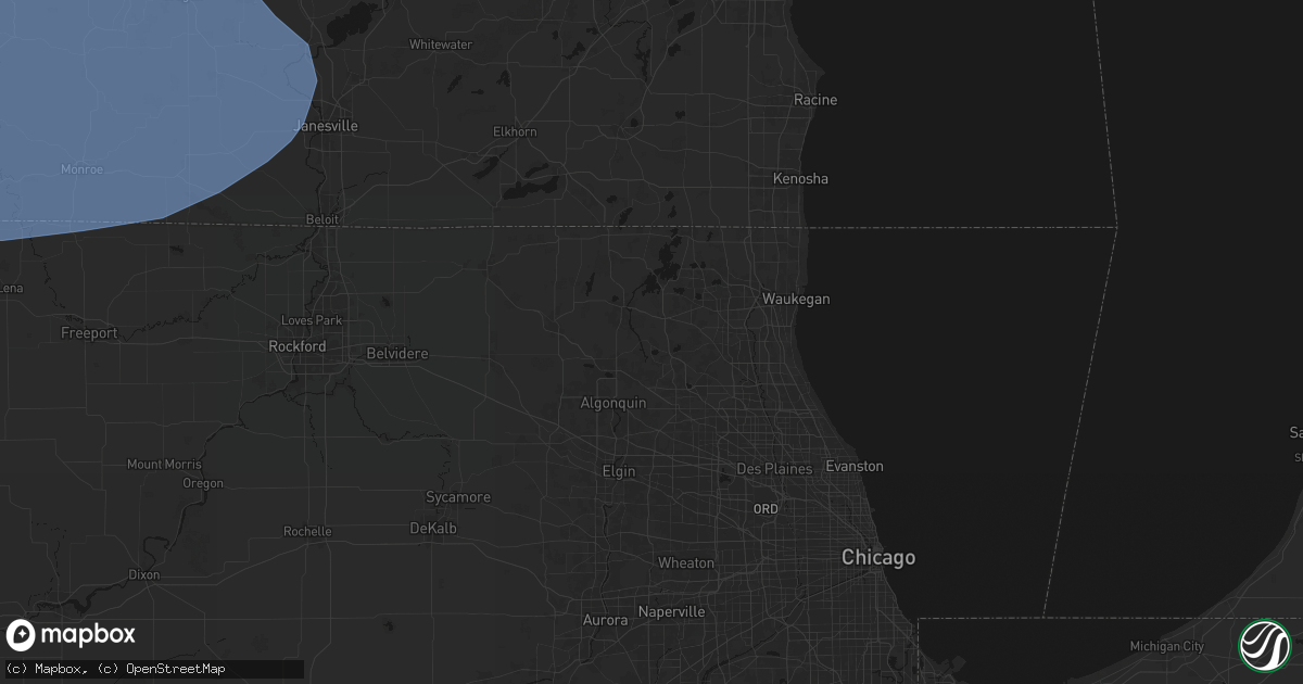 Hail map in Island Lake, IL on May 15, 2026