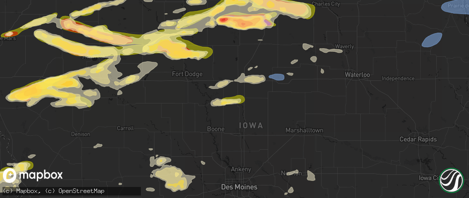 Hail map in Jewell, IA on May 15, 2026