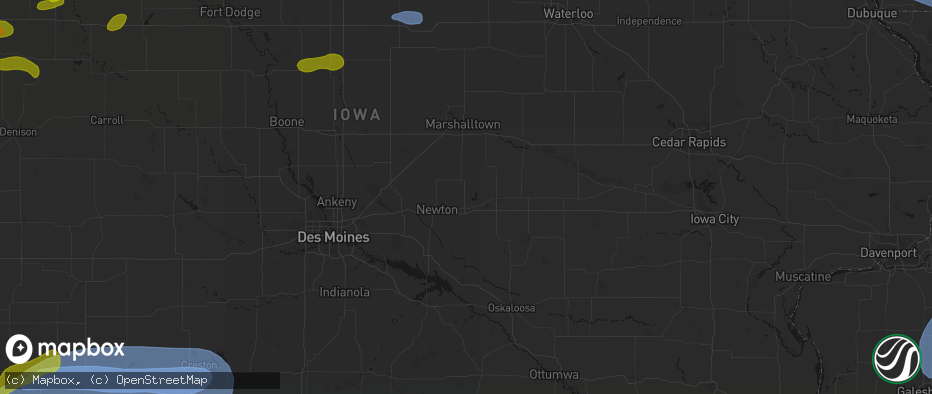 Hail map in Kellogg, IA on May 15, 2026
