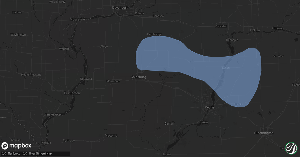 Hail map in Knoxville, IL on May 15, 2026