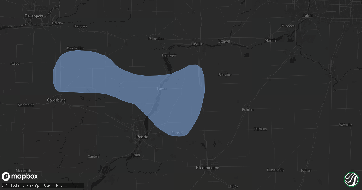 Hail map in La Rose, IL on May 15, 2026