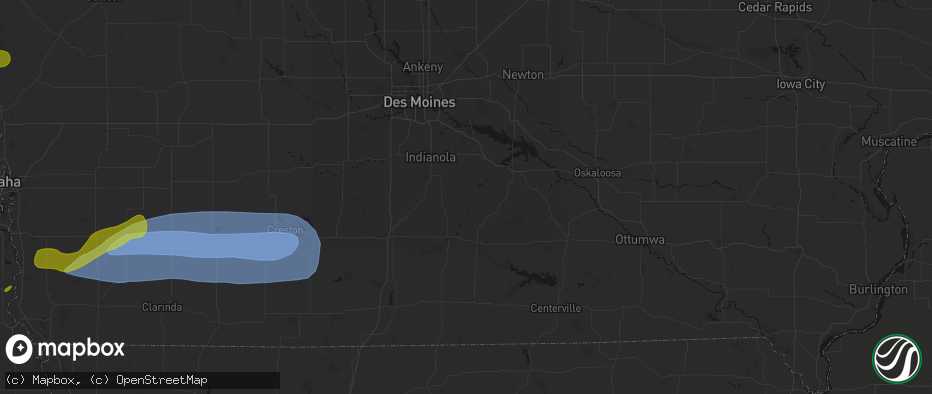 Hail map in Lacona, IA on May 15, 2026