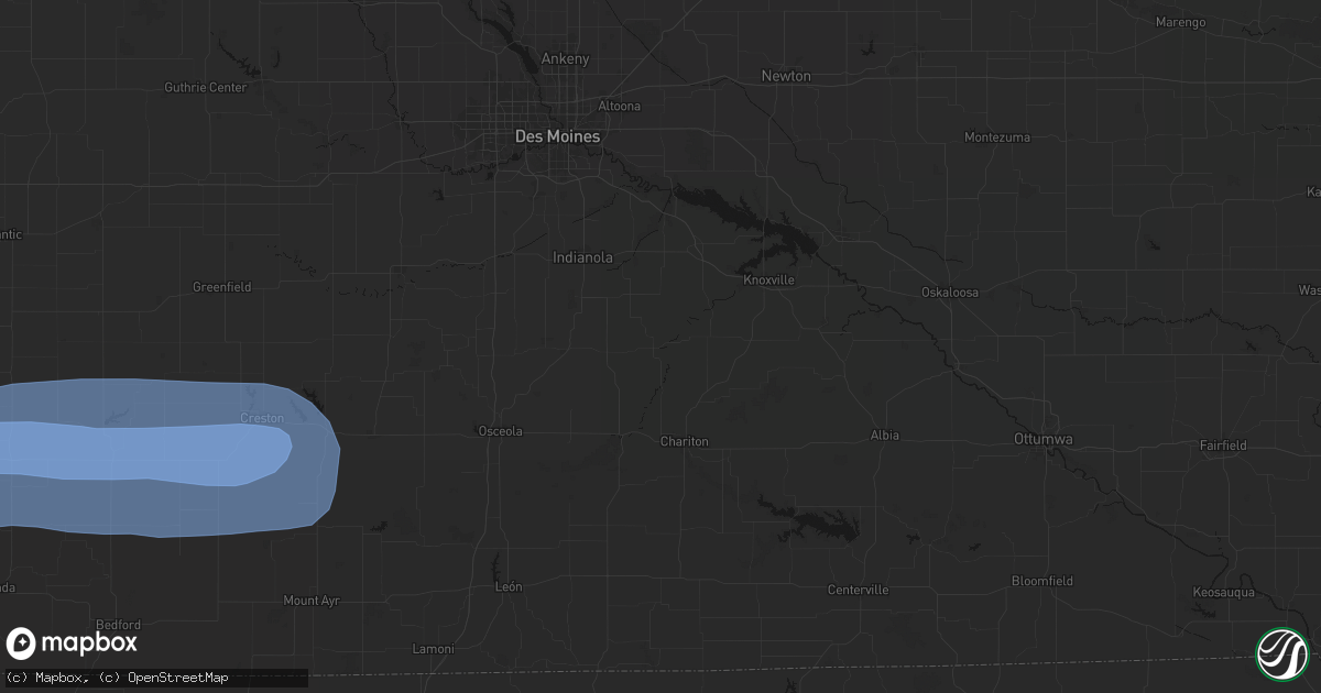 Hail map in Lacona, IA on May 15, 2026