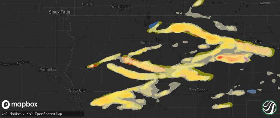 Hail map in Linn Grove, IA on May 15, 2026