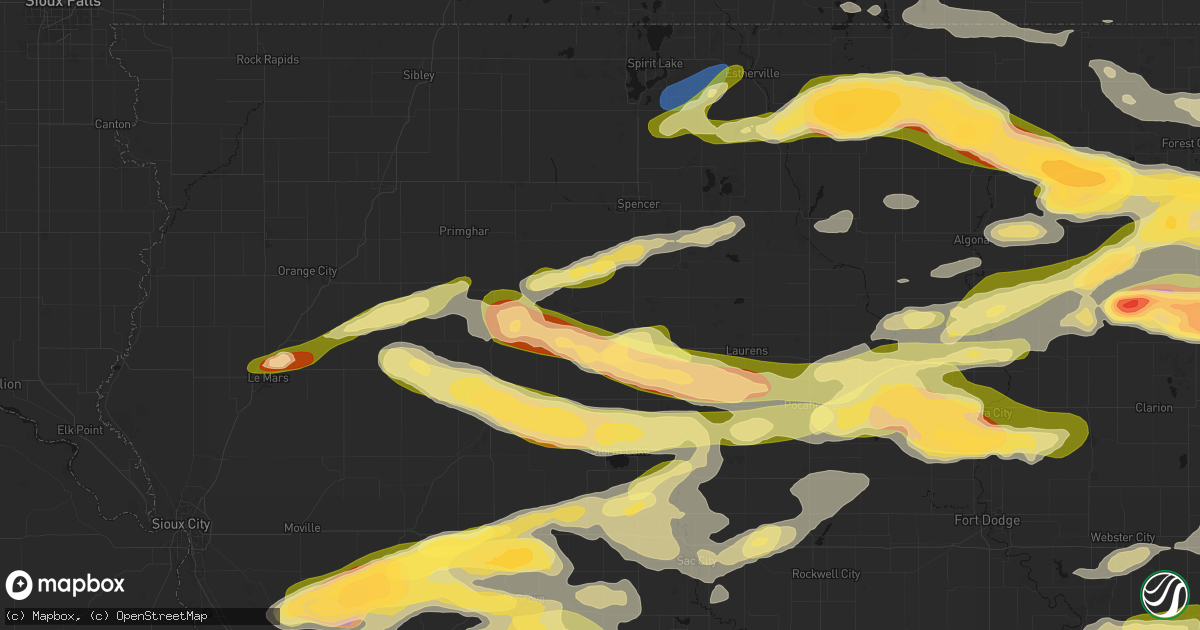 Hail map in Linn Grove, IA on May 15, 2026