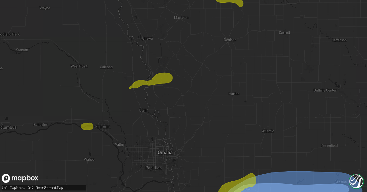 Hail map in Logan, IA on May 15, 2026