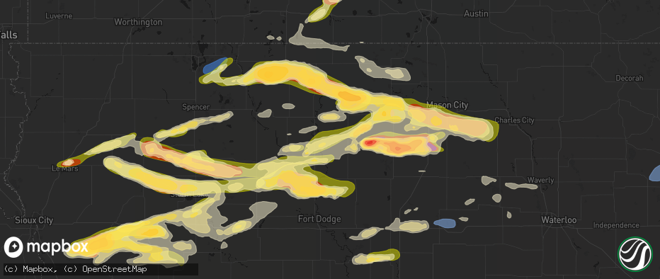 Hail map in Lu Verne, IA on May 15, 2026