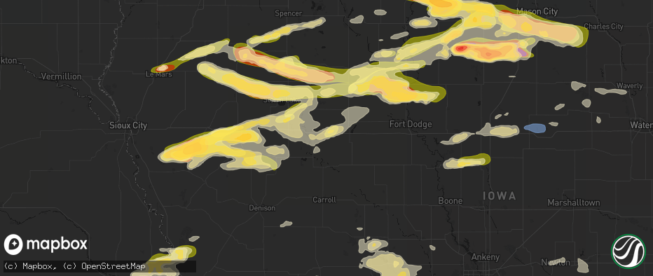 Hail map in Lytton, IA on May 15, 2026