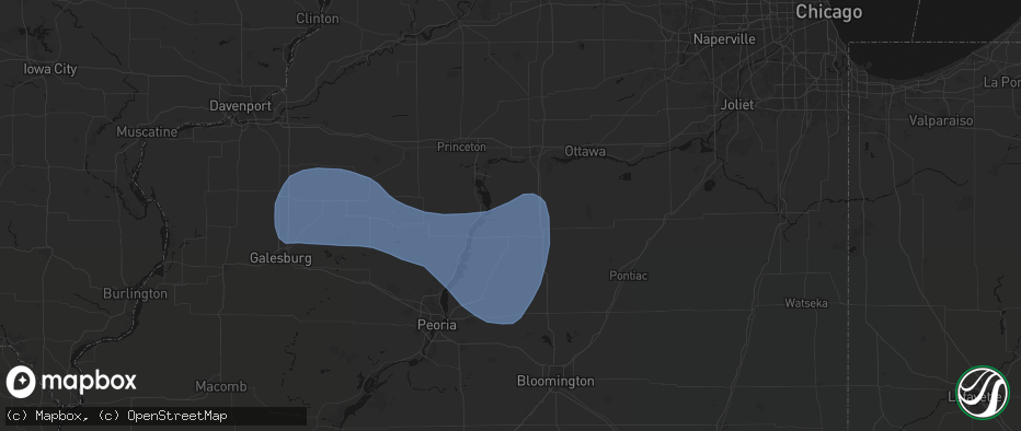 Hail map in Magnolia, IL on May 15, 2026
