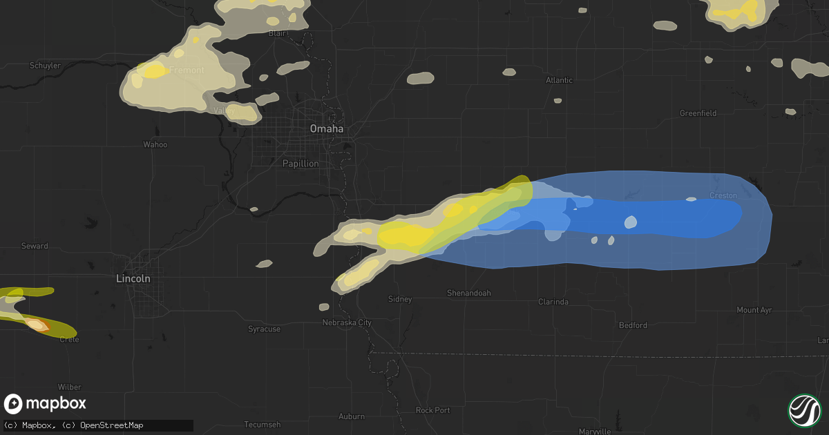 Hail map in Malvern, IA on May 15, 2026