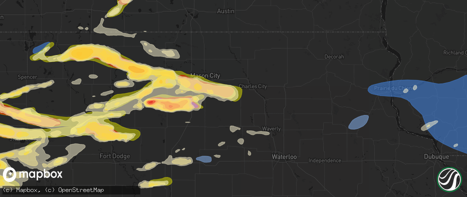 Hail map in Marble Rock, IA on May 15, 2026