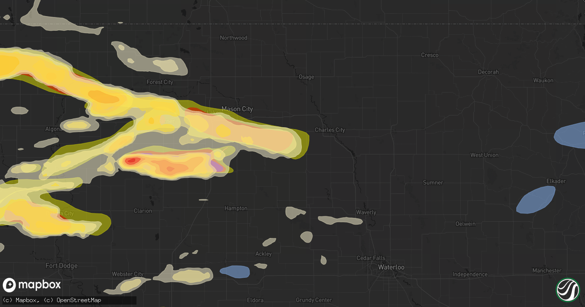 Hail map in Marble Rock, IA on May 15, 2026