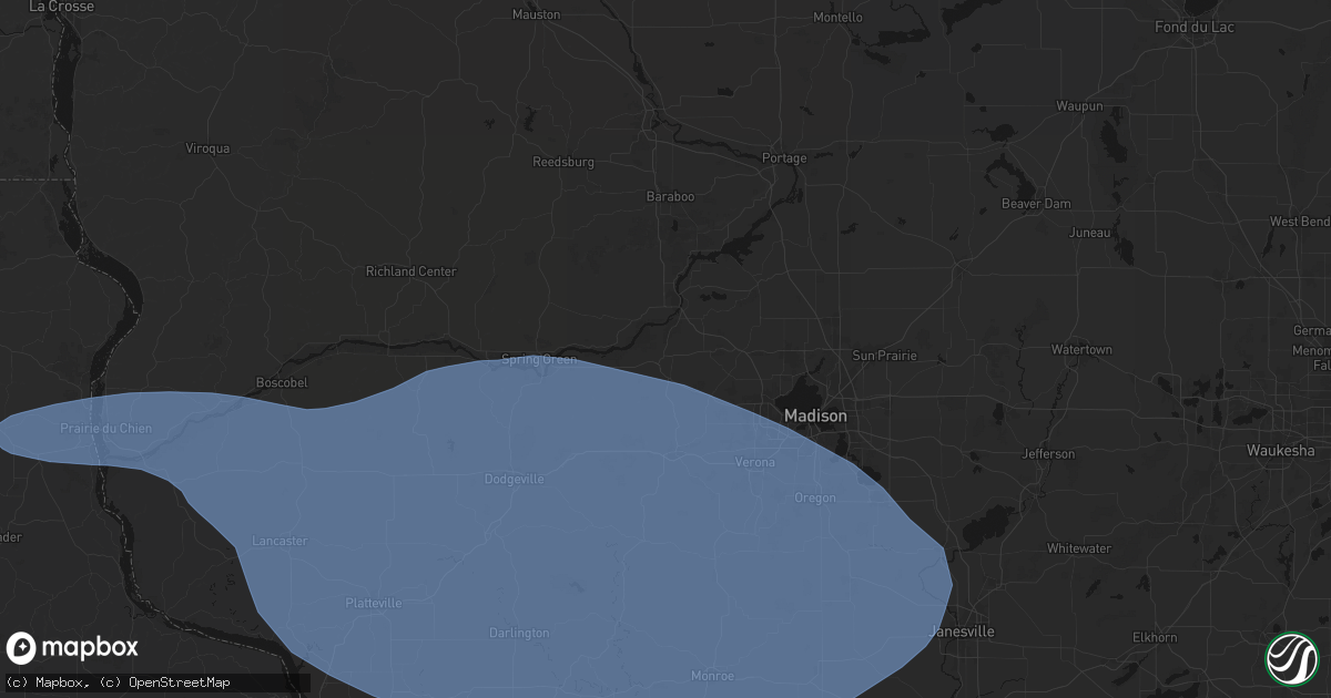 Hail map in Mazomanie, WI on May 15, 2026