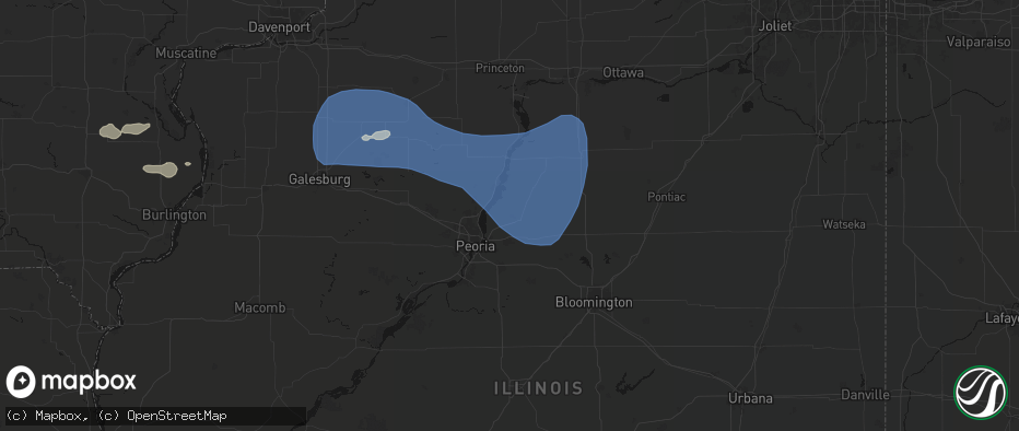 Hail map in Metamora, IL on May 15, 2026