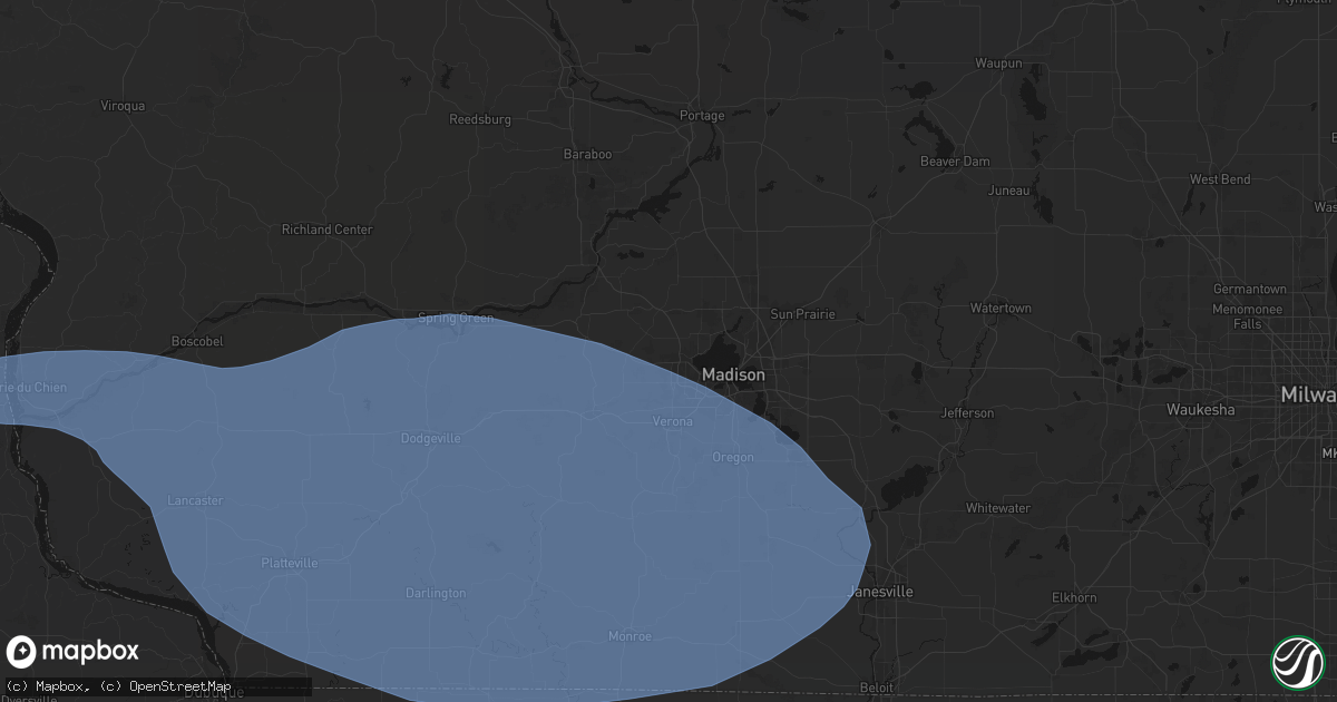 Hail map in Middleton, WI on May 15, 2026