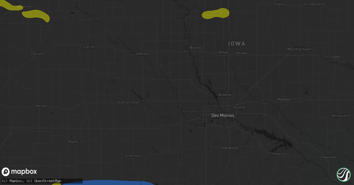 Hail map in Minburn, IA on May 15, 2026