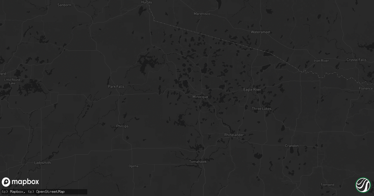 Hail map in Minocqua, WI on May 15, 2026