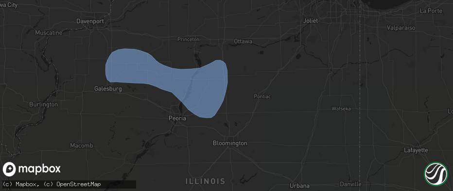 Hail map in Minonk, IL on May 15, 2026