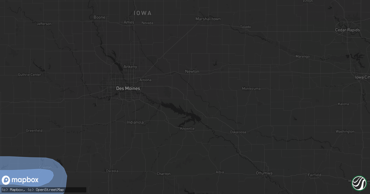 Hail map in Monroe, IA on May 15, 2026
