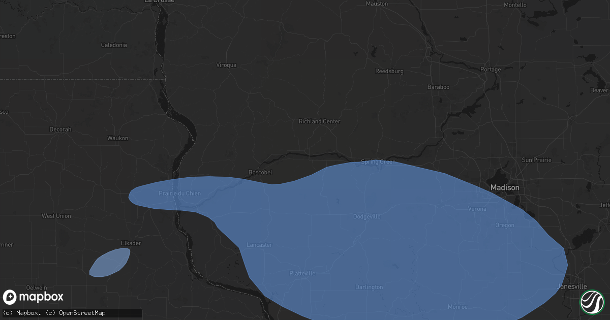 Hail map in Muscoda, WI on May 15, 2026