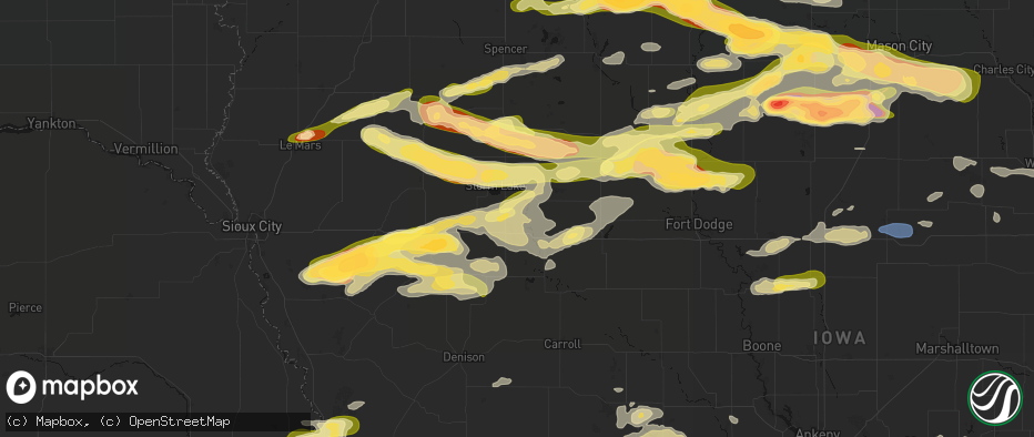 Hail map in Nemaha, IA on May 15, 2026