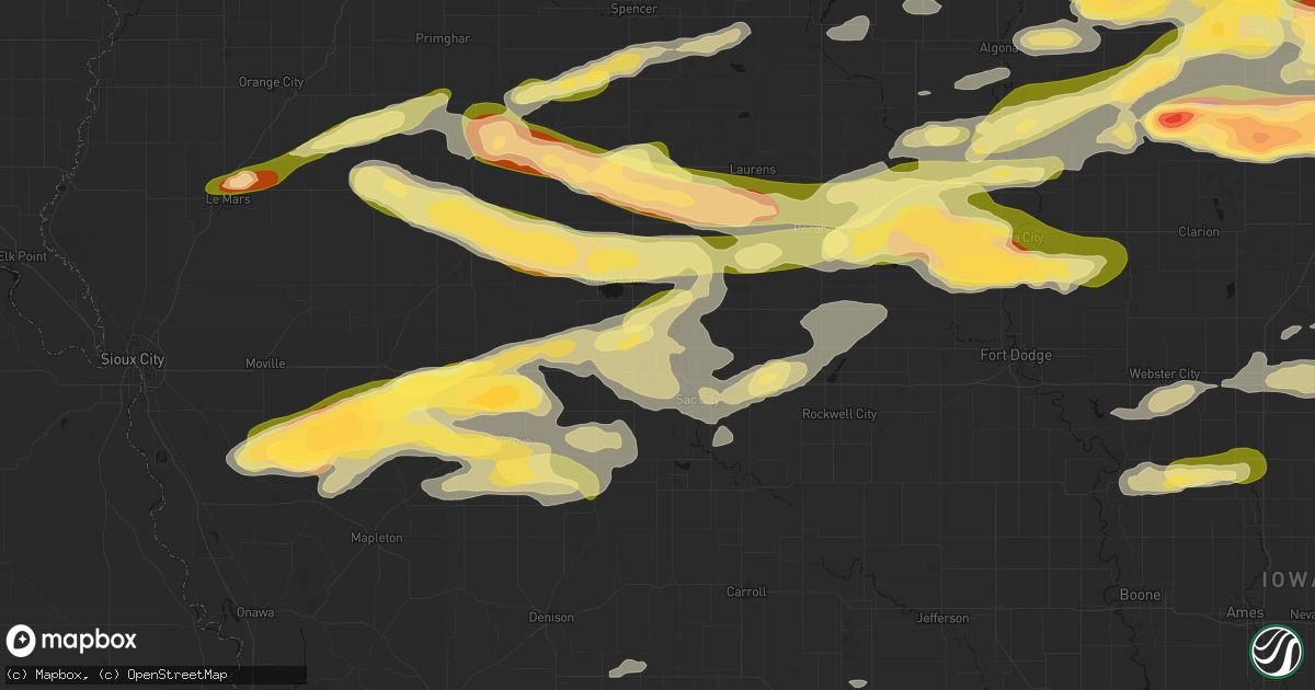 Hail map in Nemaha, IA on May 15, 2026