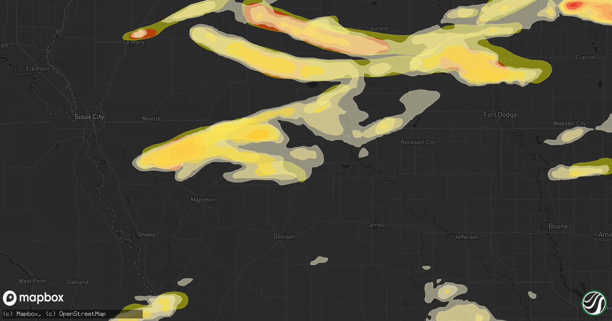 Hail map in Odebolt, IA on May 15, 2026