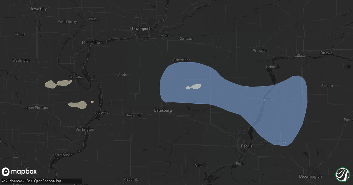 Hail map in Oneida, IL on May 15, 2026