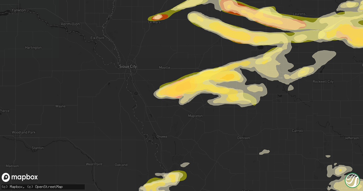 Hail map in Oto, IA on May 15, 2026