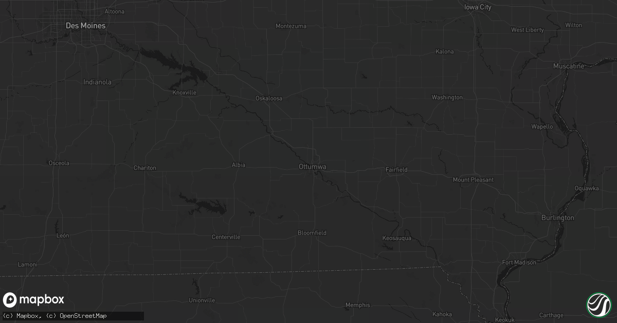 Hail map in Ottumwa, IA on May 15, 2026