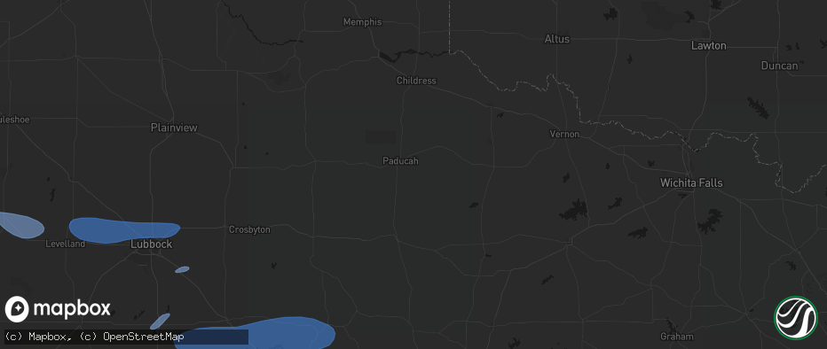 Hail map in Paducah, TX on May 15, 2026