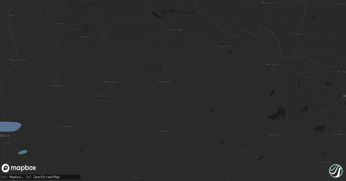 Hail map in Paducah, TX on May 15, 2026
