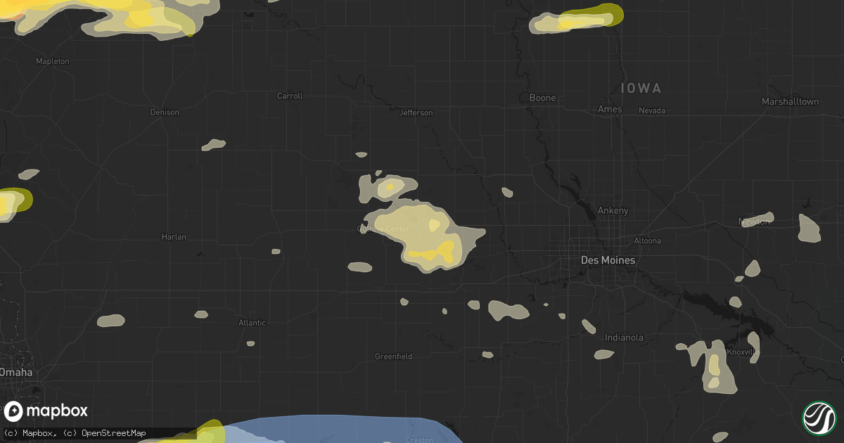 Hail map in Panora, IA on May 15, 2026