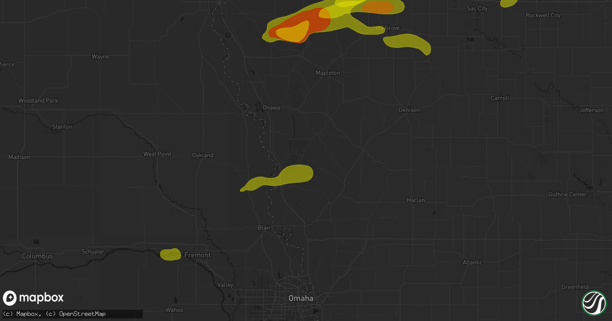 Hail map in Pisgah, IA on May 15, 2026
