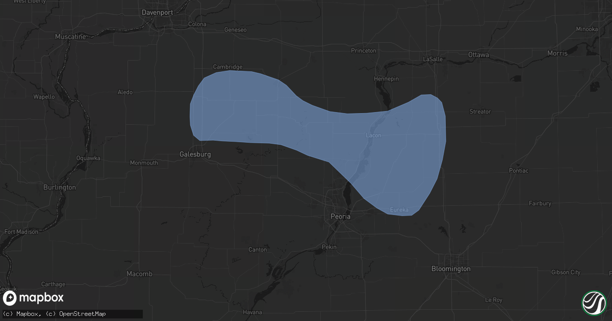 Hail map in Princeville, IL on May 15, 2026