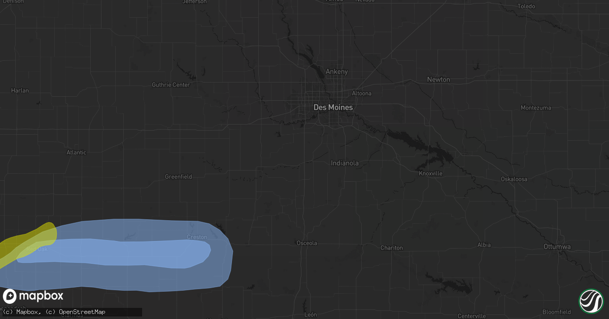 Hail map in Prole, IA on May 15, 2026
