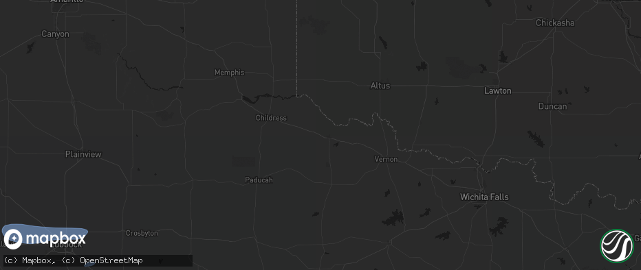 Hail map in Quanah, TX on May 15, 2026