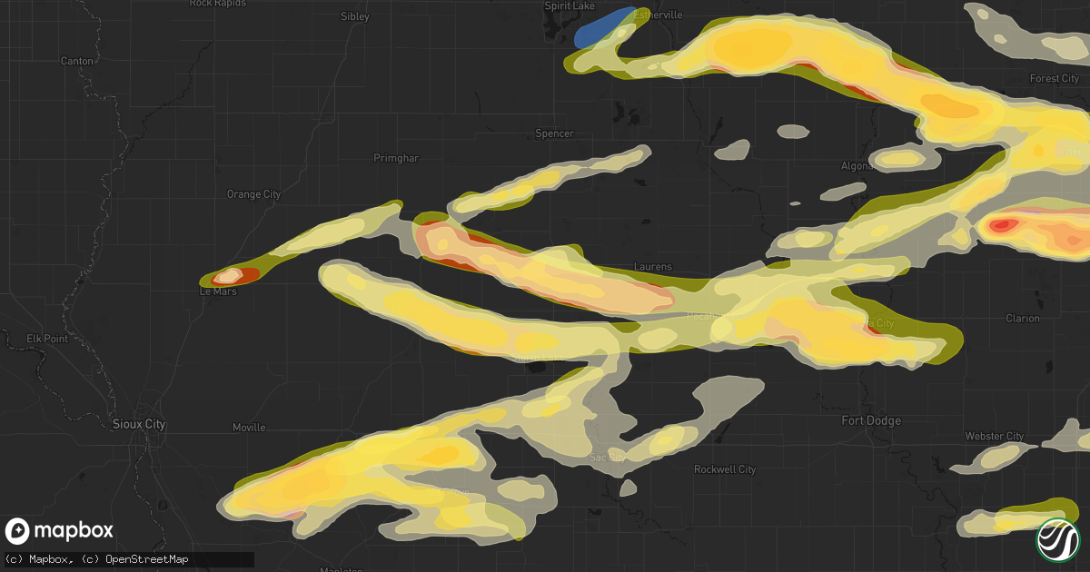 Hail map in Rembrandt, IA on May 15, 2026
