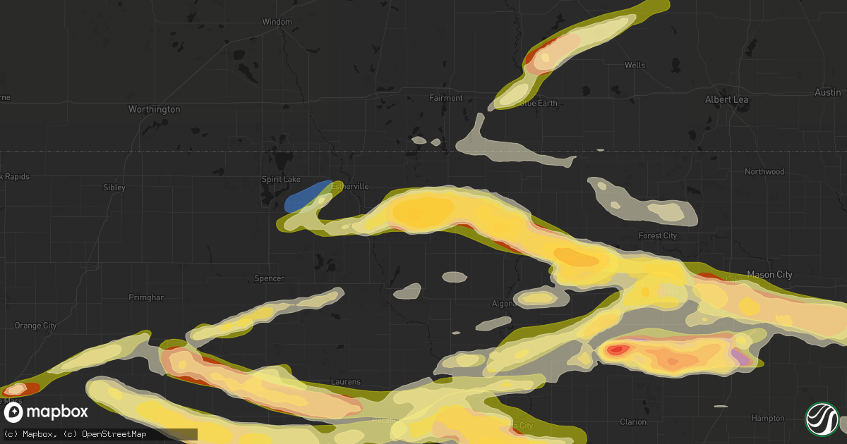 Hail map in Ringsted, IA on May 15, 2026